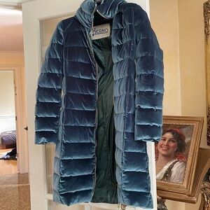 Herno green velvet coat